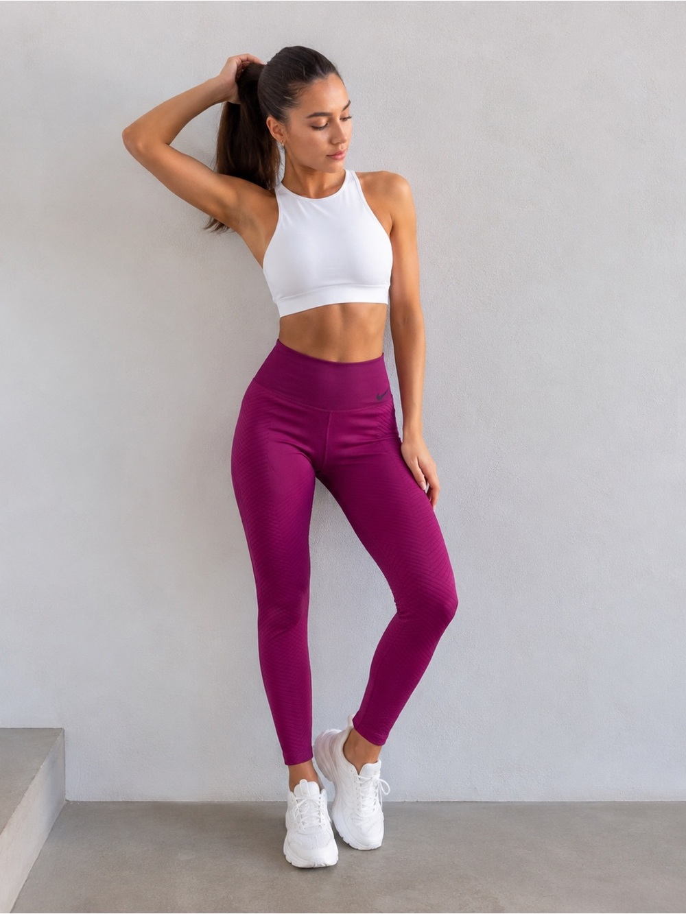 Nike Magenta High-Waist Sculpting Leggings